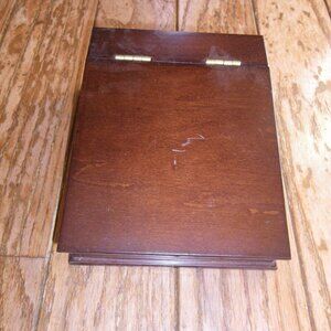 Vintage 1992 Bombay Company Wooden Lap Desk Writing Box/ Keepsake Box 5" x 6.5"